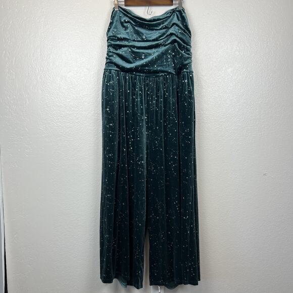 Cider Jumpsuit Womens 3XL Velvet Star Ruched Tube Celestial Fairy Whimsigoth NWT - Picture 1 of 14